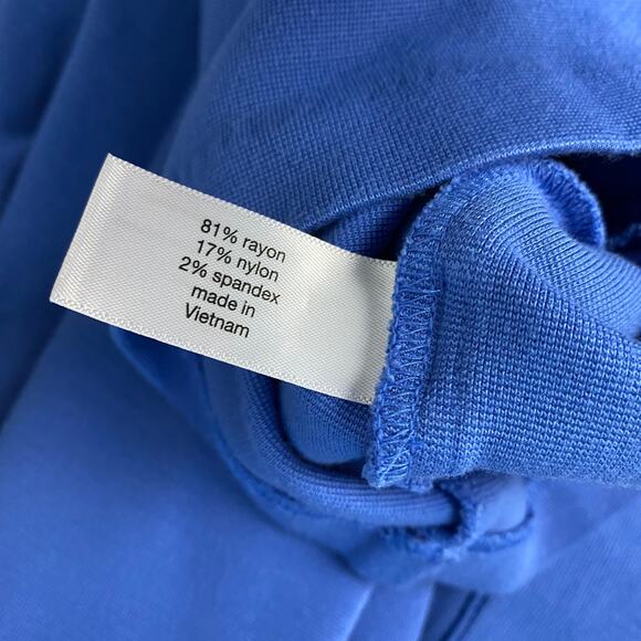 Lane Bryant Ponte Straight Leg Pant Pull On Blue Full Length Work Size 18 Short - Picture 10 of 11